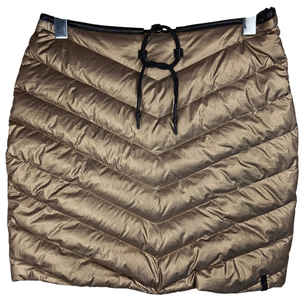 Rudsak Metallic Gold Puffer Winter Skirt Down Fill Size Medium